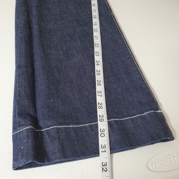 Taylor Hill x Joe's Jeans  Jumpsuit Women M Wide Leg Denim Sweetheart Neckline - Picture 7 of 12